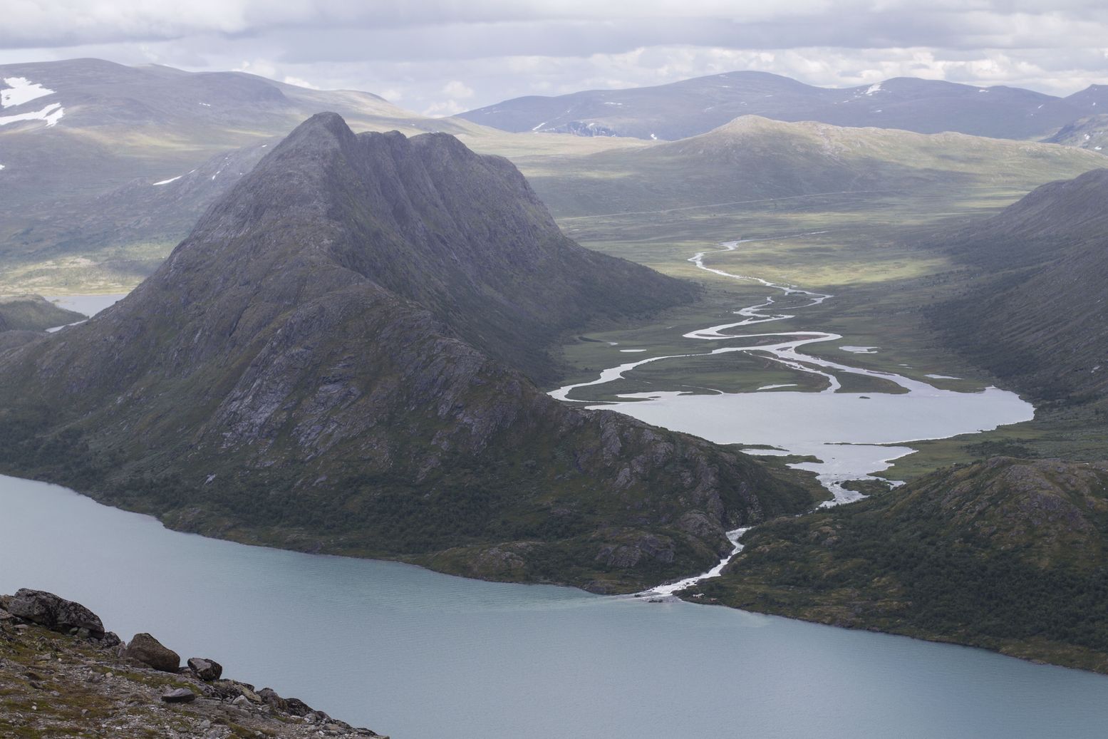 Hiking the Besseggen ridge in Norway