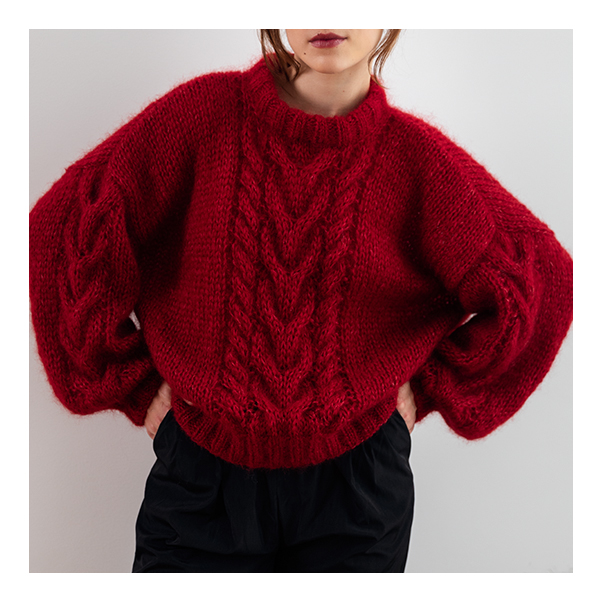 Mohair Sweater - Burgundy