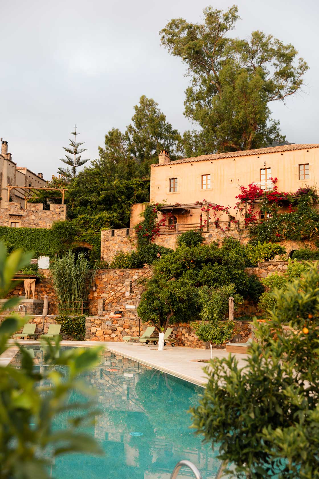 The pool of Kinsterna Hotel, Monemvasia