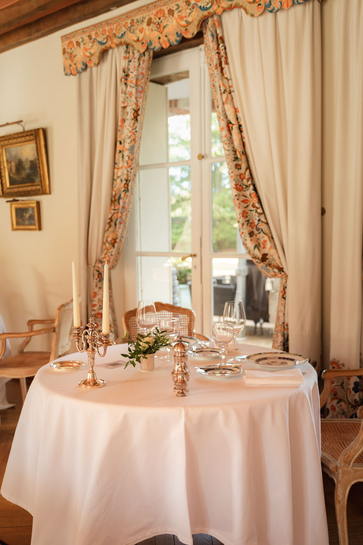 Dining table at Domaine Les Hauts De Loire, Loire Valley